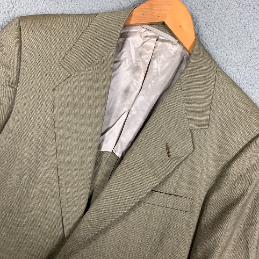 Oxxford Clothes Manhattan Blazer Mens 41R Tan Super Worsted Jacket Neiman Marcus